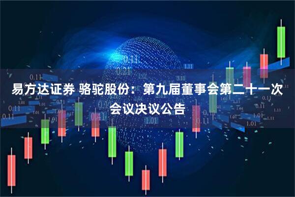 易方达证券 骆驼股份：第九届董事会第二十一次会议决议公告