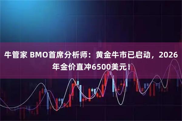 牛管家 BMO首席分析师：黄金牛市已启动，2026年金价直冲6500美元！